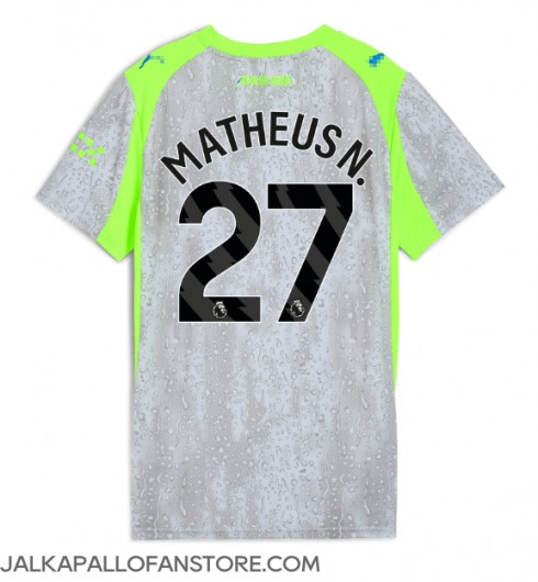 Manchester City Matheus Nunes #27 Kolmaspaita Naisten 2025-26 Lyhythihainen Manchester City Matheus Nunes #27 Kolmaspaita Naisten 2025-26 Lyhythihainen